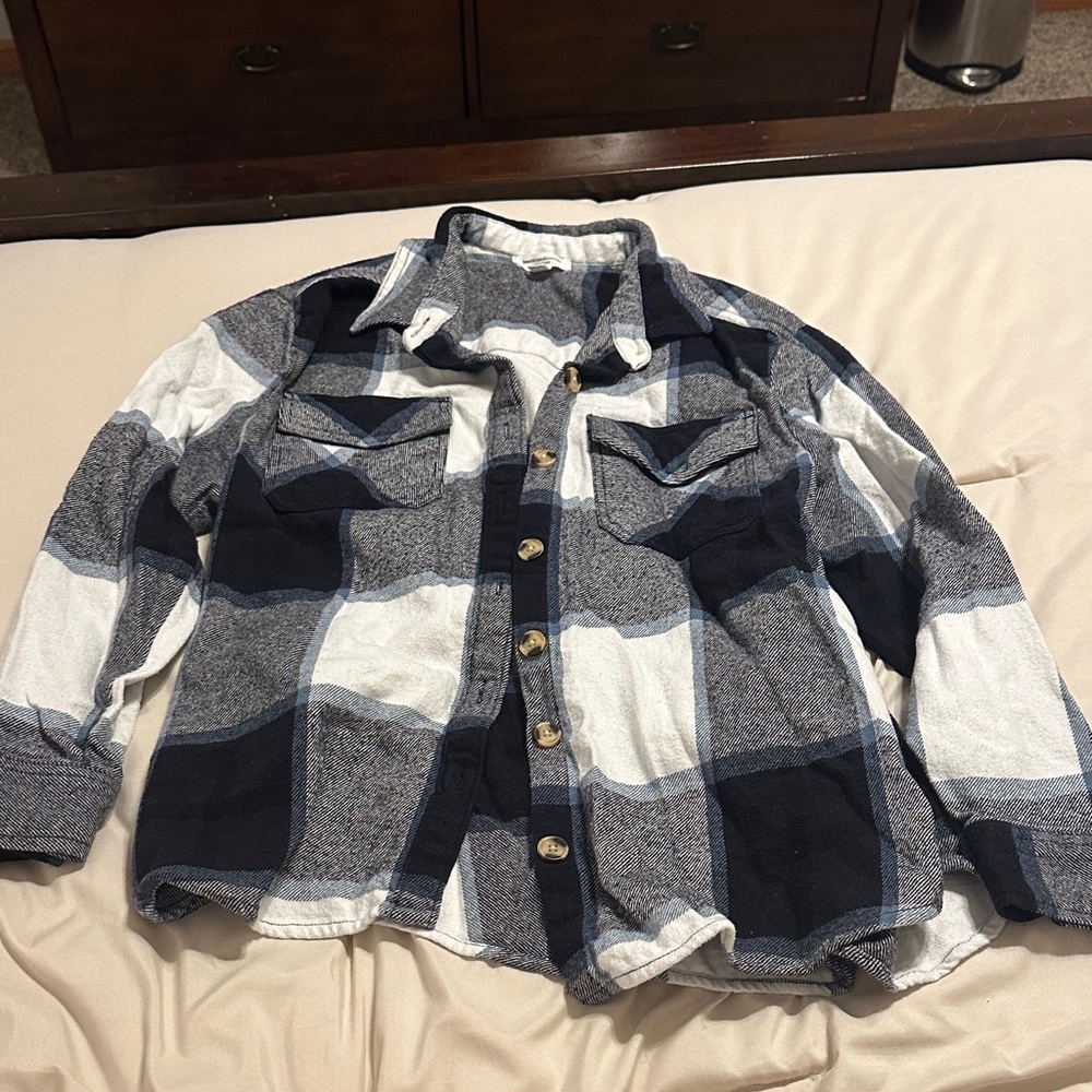 beachlunchlounge Black and White Plaid Jacket